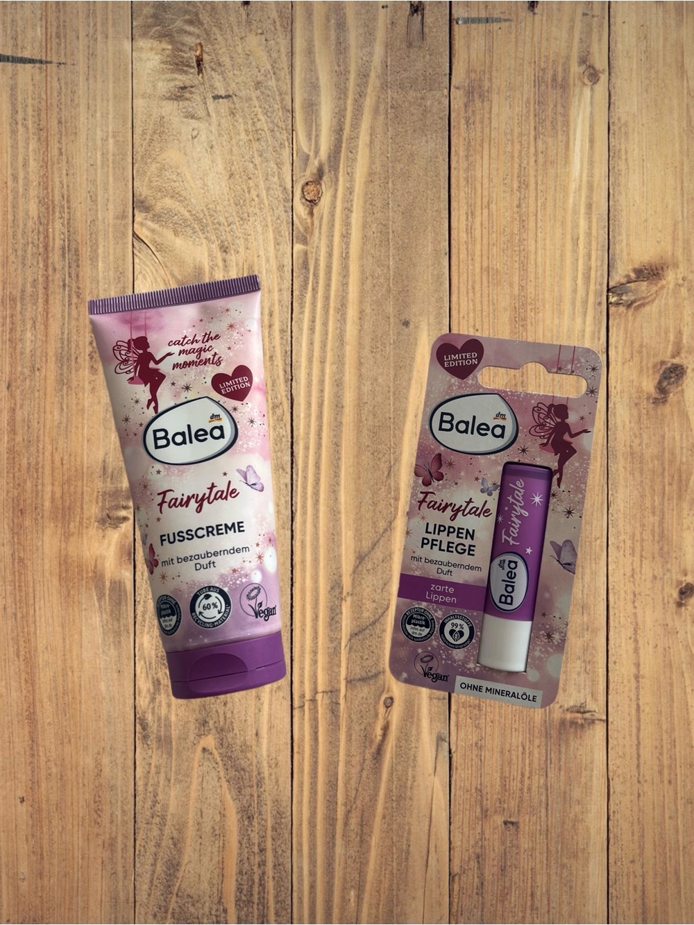 Balea Fairy Tale Foot Cream & Lip Balm Set
